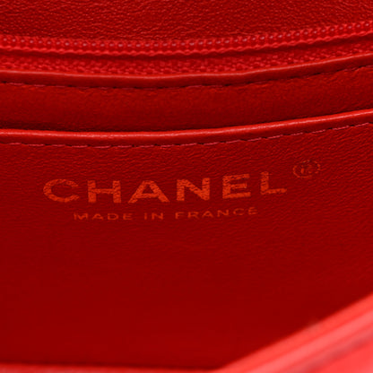Chanel Lambskin Quilted Mini Rectangular Flap Red 6 of 11