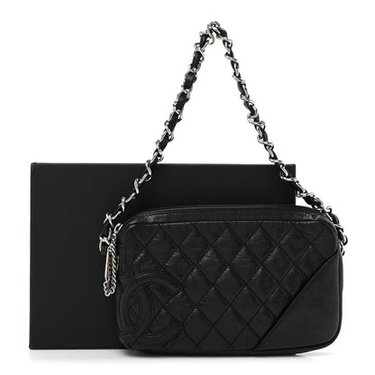 Chanel Aged Calfskin Quilted Cambon Pochette Black 11 of 11
