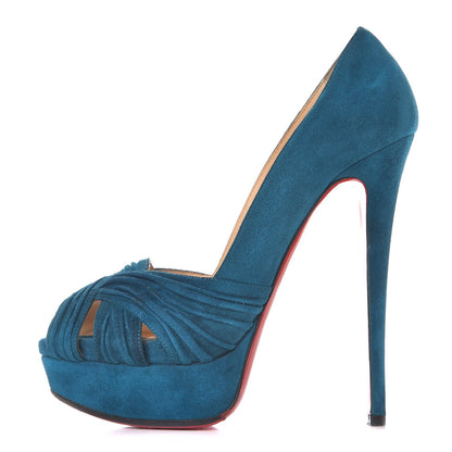 Christian Louboutin Suede Aborina 150 Pumps 38 Peacock 1 of 15