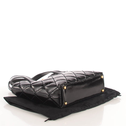 Chanel Glazed Calfskin Quilted Tote Black 4 of 8