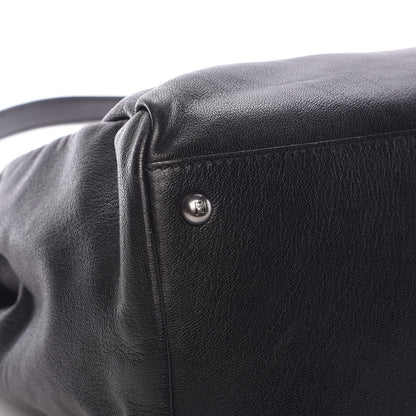 Fendi Goatskin Large Peekaboo Iconic Satchel Black Lampone 18 of 25