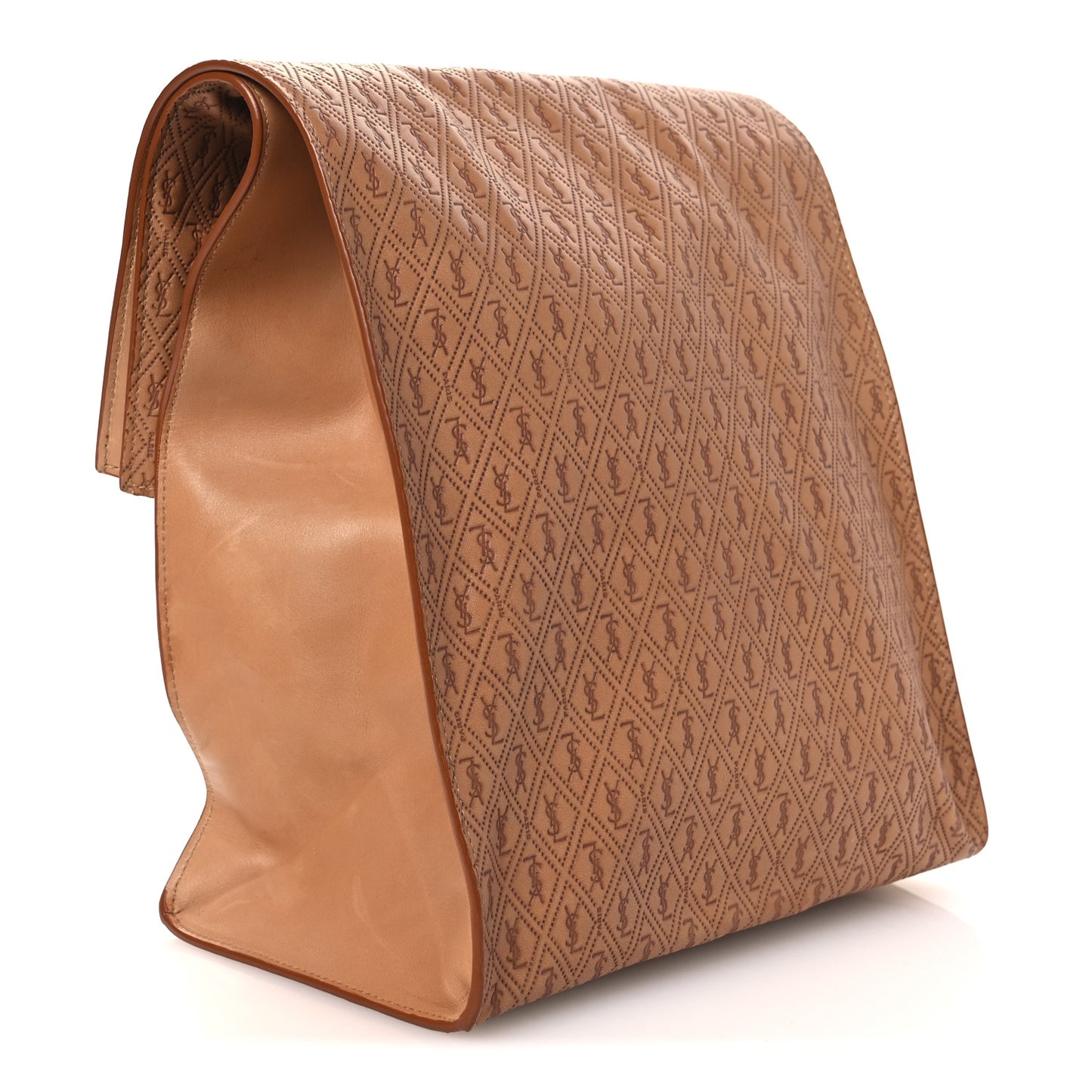 Calfskin Monogram Deli Paper Bag Vintage Beige