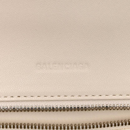 Balenciaga Faux Calfskin Fabric Glow In The Dark Small Sneakerhead Top Handle Bag White Orange 6 of 10