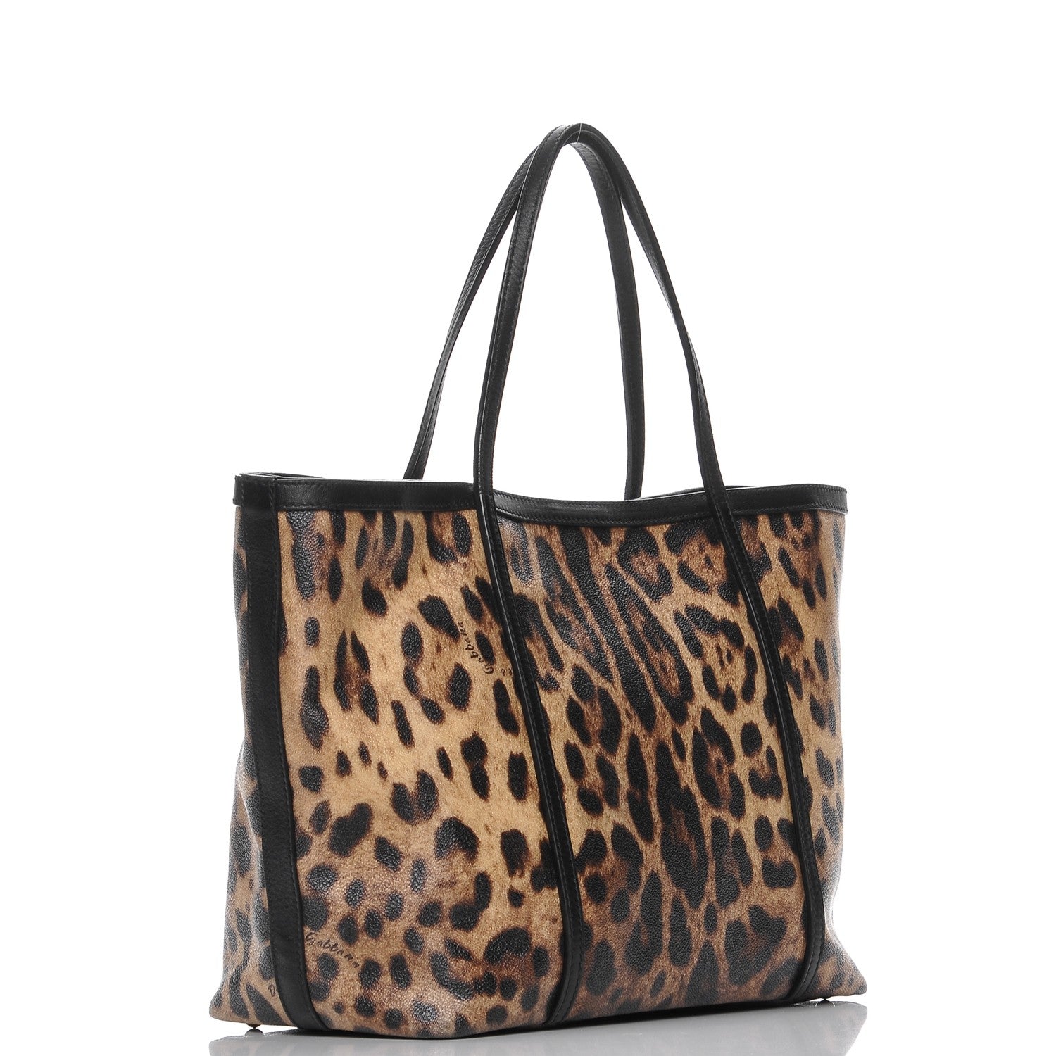 Dolce & Gabbana Coated Canvas Leopard Print Miss Escape Tote 3 of 6
