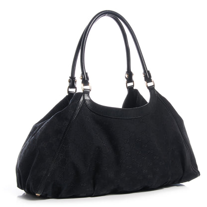 Gucci Monogram D Gold Large Shoulder Bag Black 3 of 7