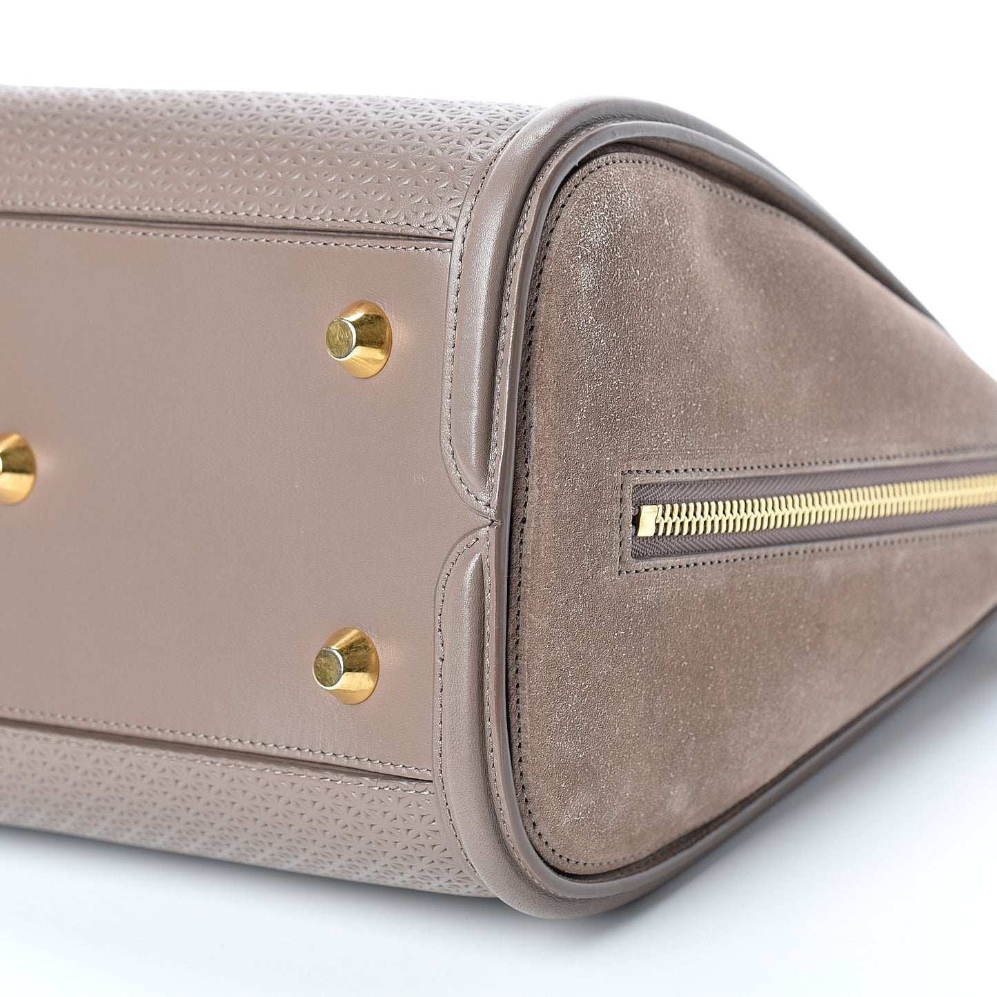 Calfskin Embossed Suede Large Heroine Tan