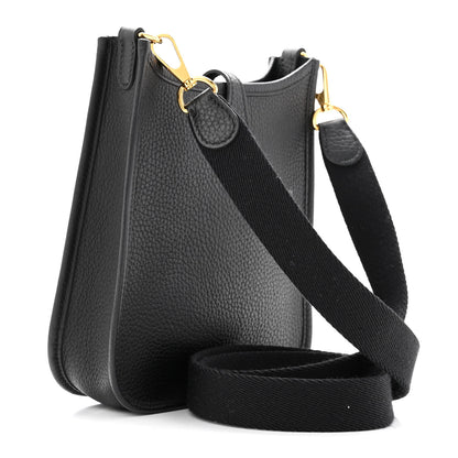 Hermes Taurillon Clemence Evelyne TPM Black 3 of 11