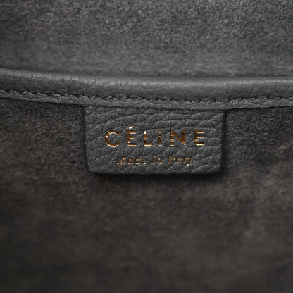 Celine Drummed Calfskin Nano Luggage Kohl 6 of 12