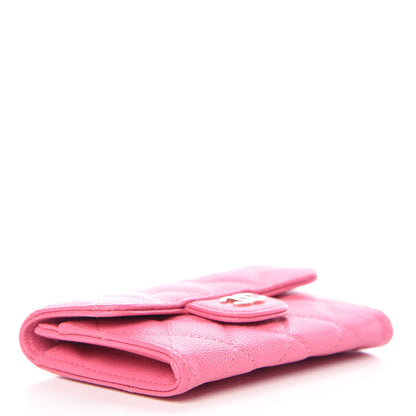 Chanel Caviar Quilted Flap Card Holder Pink 4 of 11