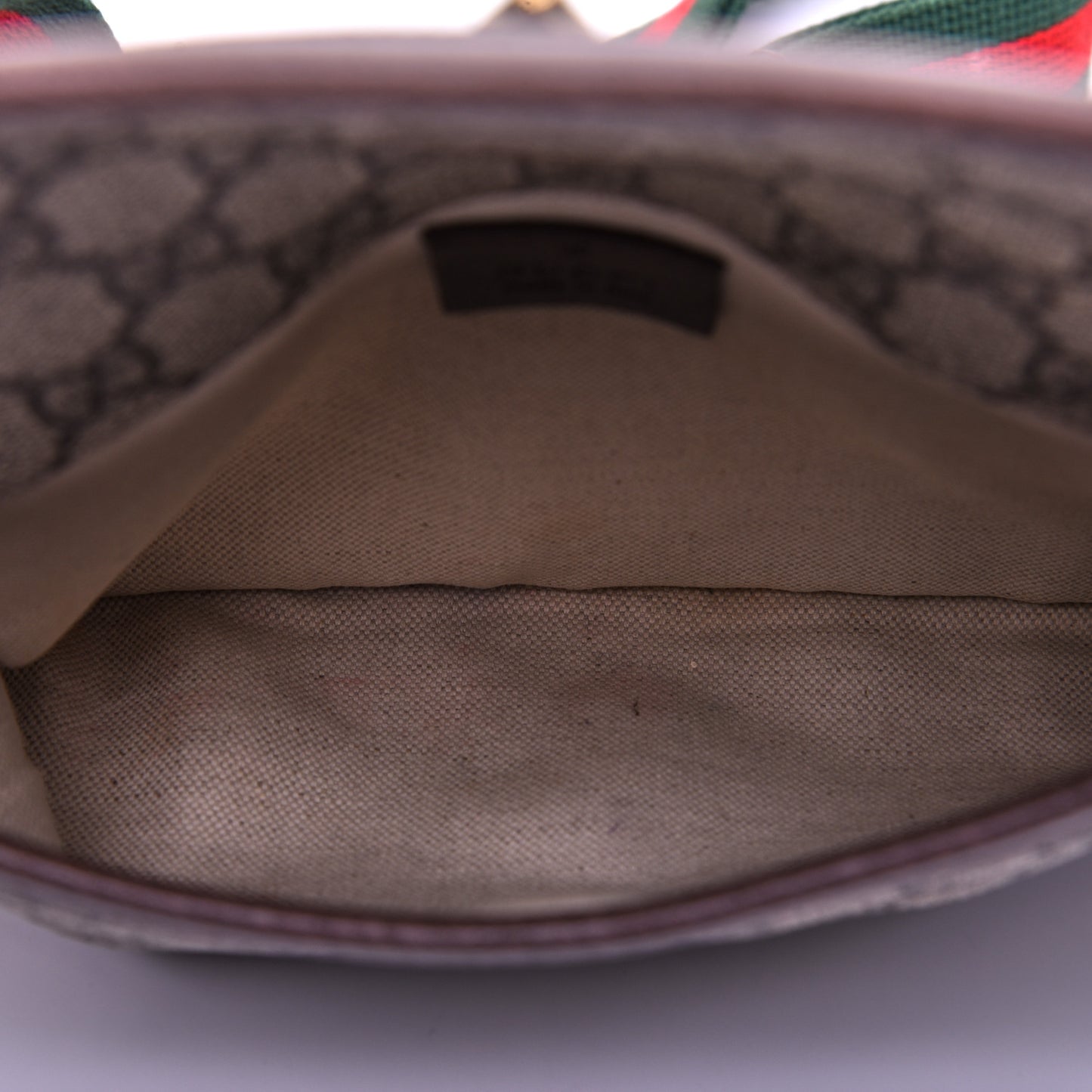 GG Supreme Monogram Neo Vintage Web Belt Bag Brown