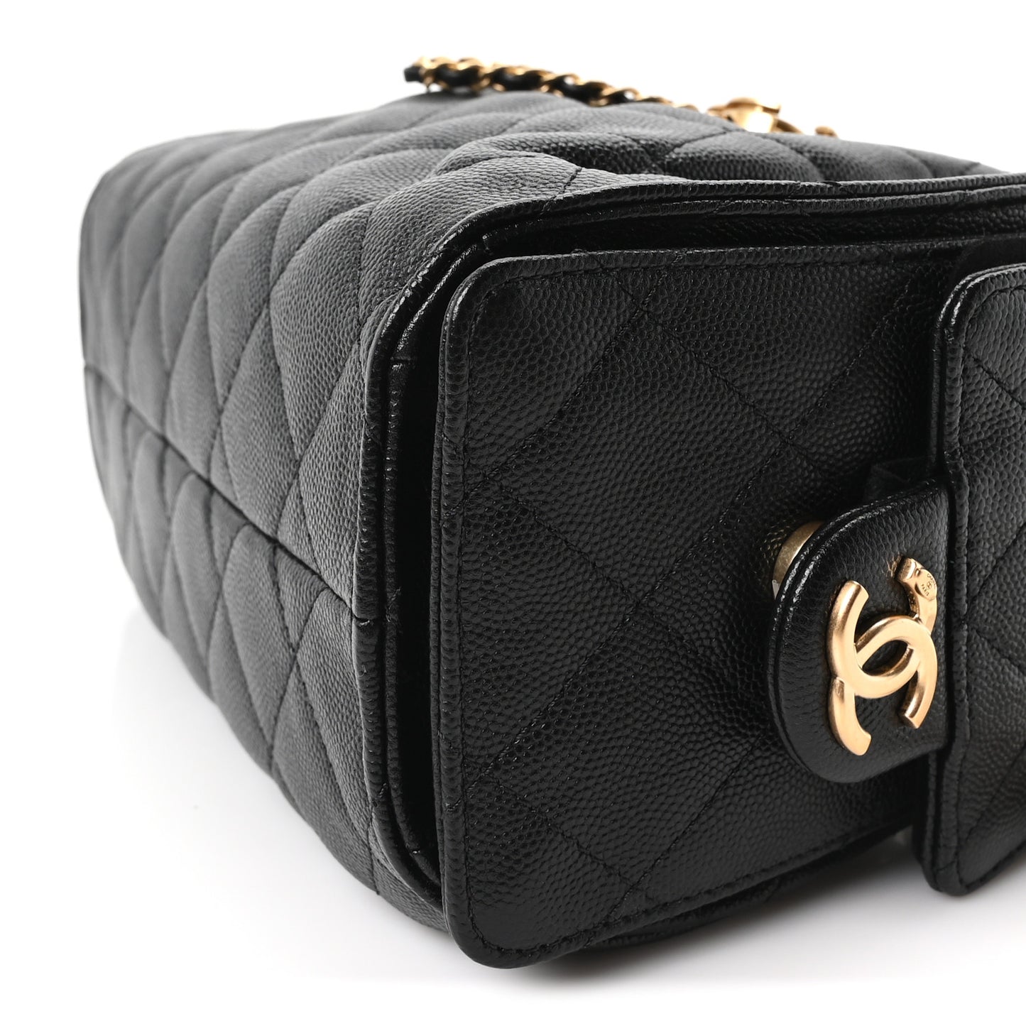 Caviar Quilted Mini Chanel 25 Handbag Black
