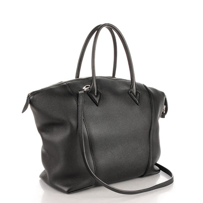 Louis Vuitton Veau Cachemire Soft Lockit MM Black 3 of 8