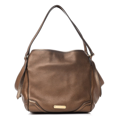 Burberry Metallic Grainy Calfskin Small Canterbury Tote Gold 1 of 12