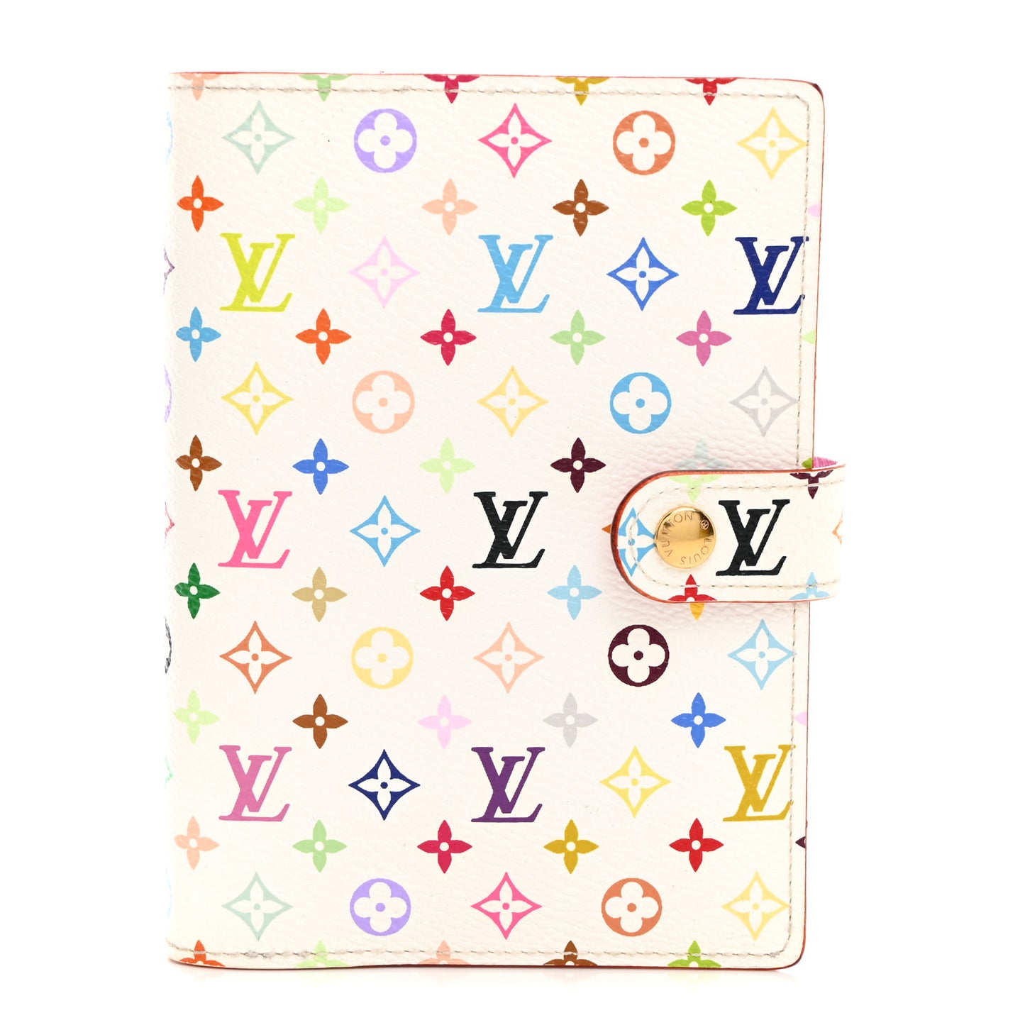 Monogram Multicolor Small Ring Agenda Cover White Litchi