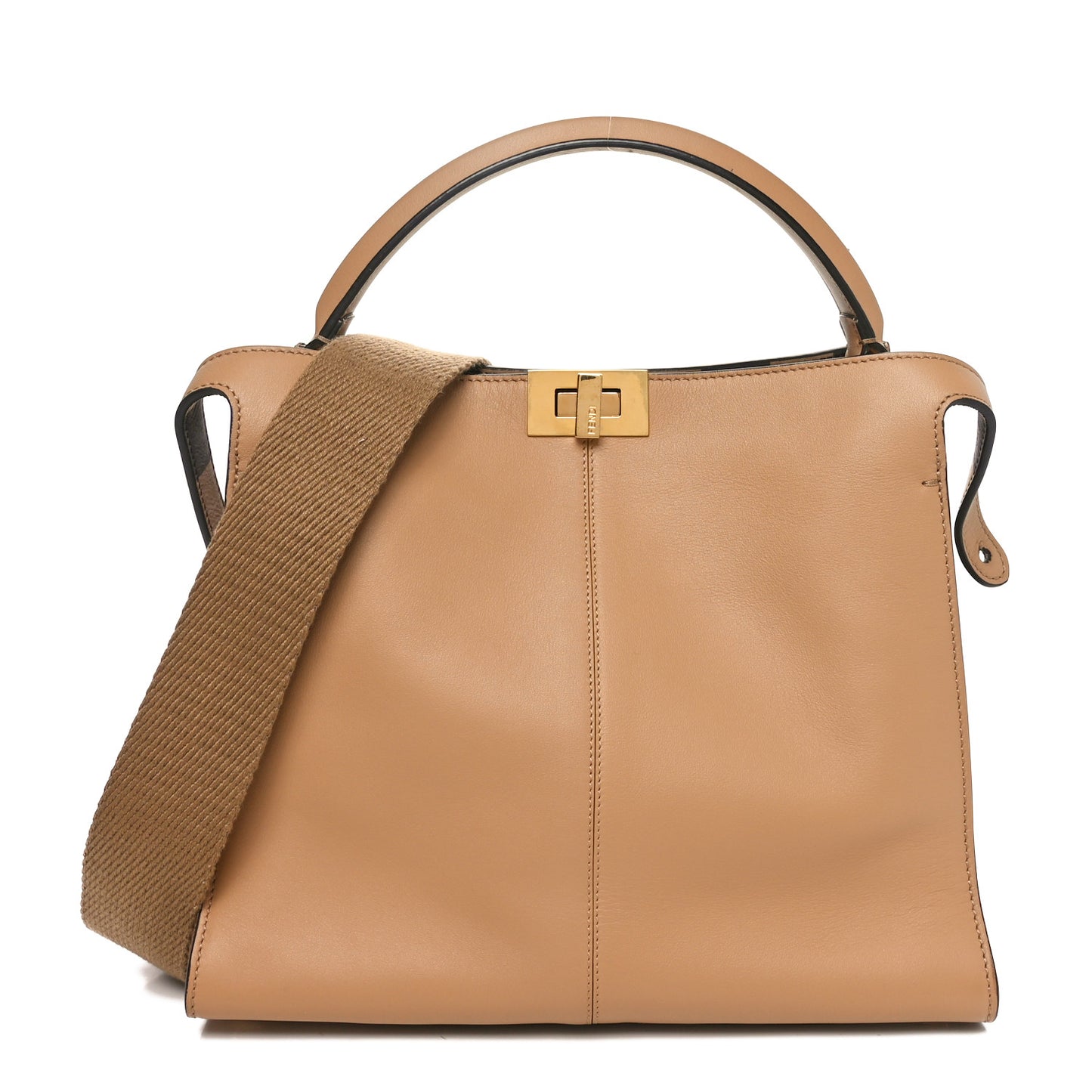 Vitello Seta Nabuck Pequin Medium Peekaboo X-Lite Cuoio Tabacco Moro