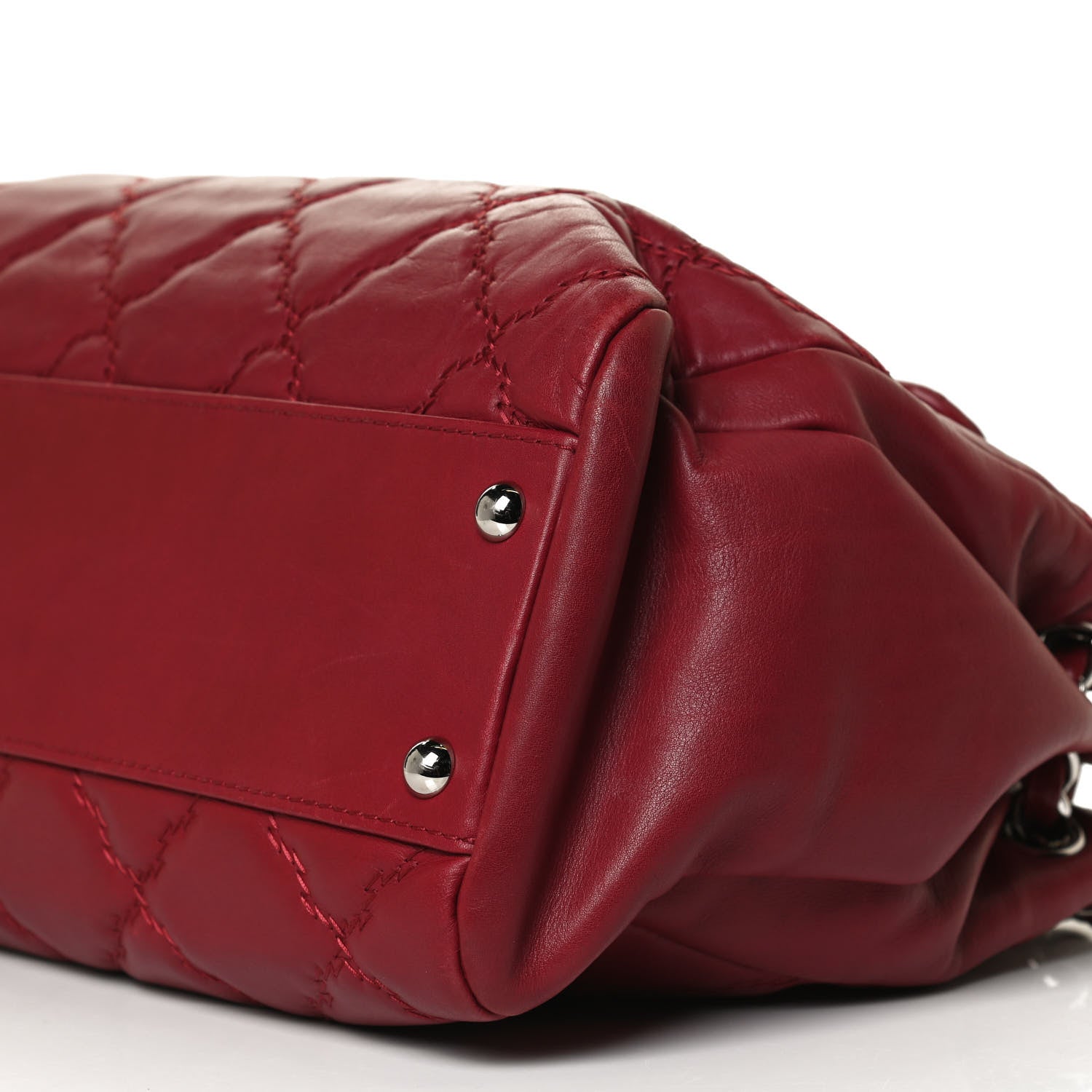 Chanel Calfskin Double Stitch Large Hamptons Flap Bag 10 of 10
