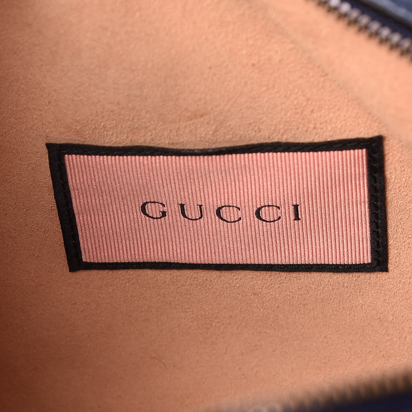 Calfskin Matelasse GucciGhost Small GG Marmont Chain Shoulder Bag Blue Agata Hibiscus Red
