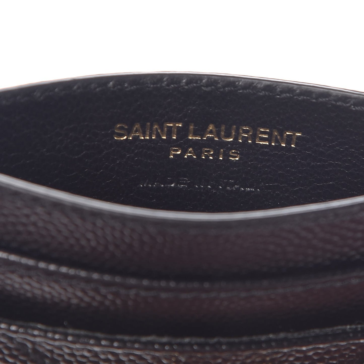 Grain De Poudre Matelasse Chevron Monogram Credit Card Case Black