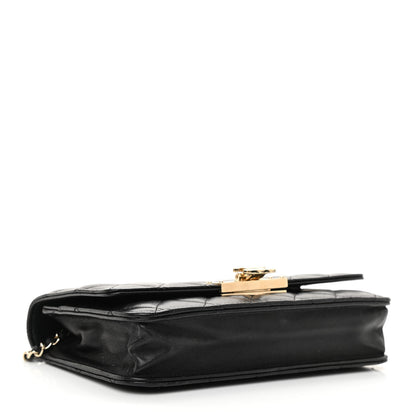 Chanel Lambskin Quilted Golden Class Wallet On Chain WOC Black 4 of 11