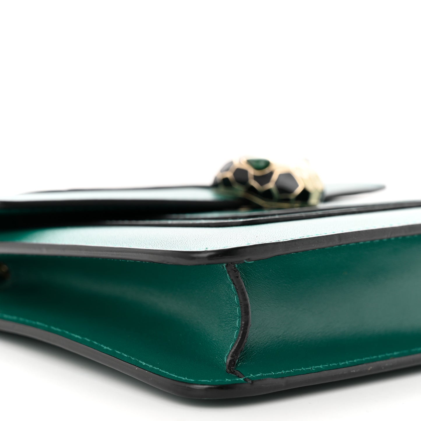 Calfskin Small Serpenti Forever Snake Strap Crossbody Bag Emerald Green