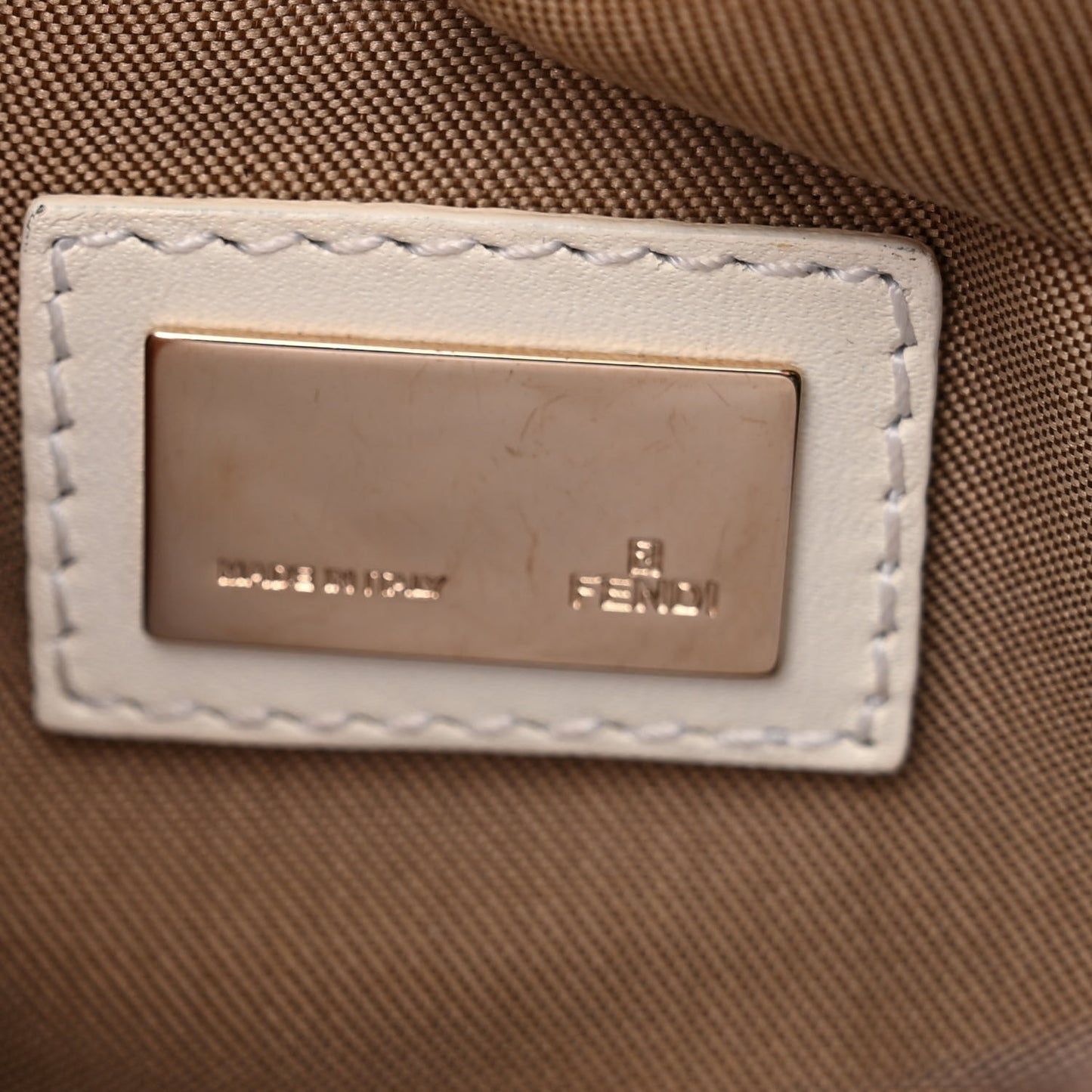 Zucca Cuoio Lucido Hobo Tobacco White