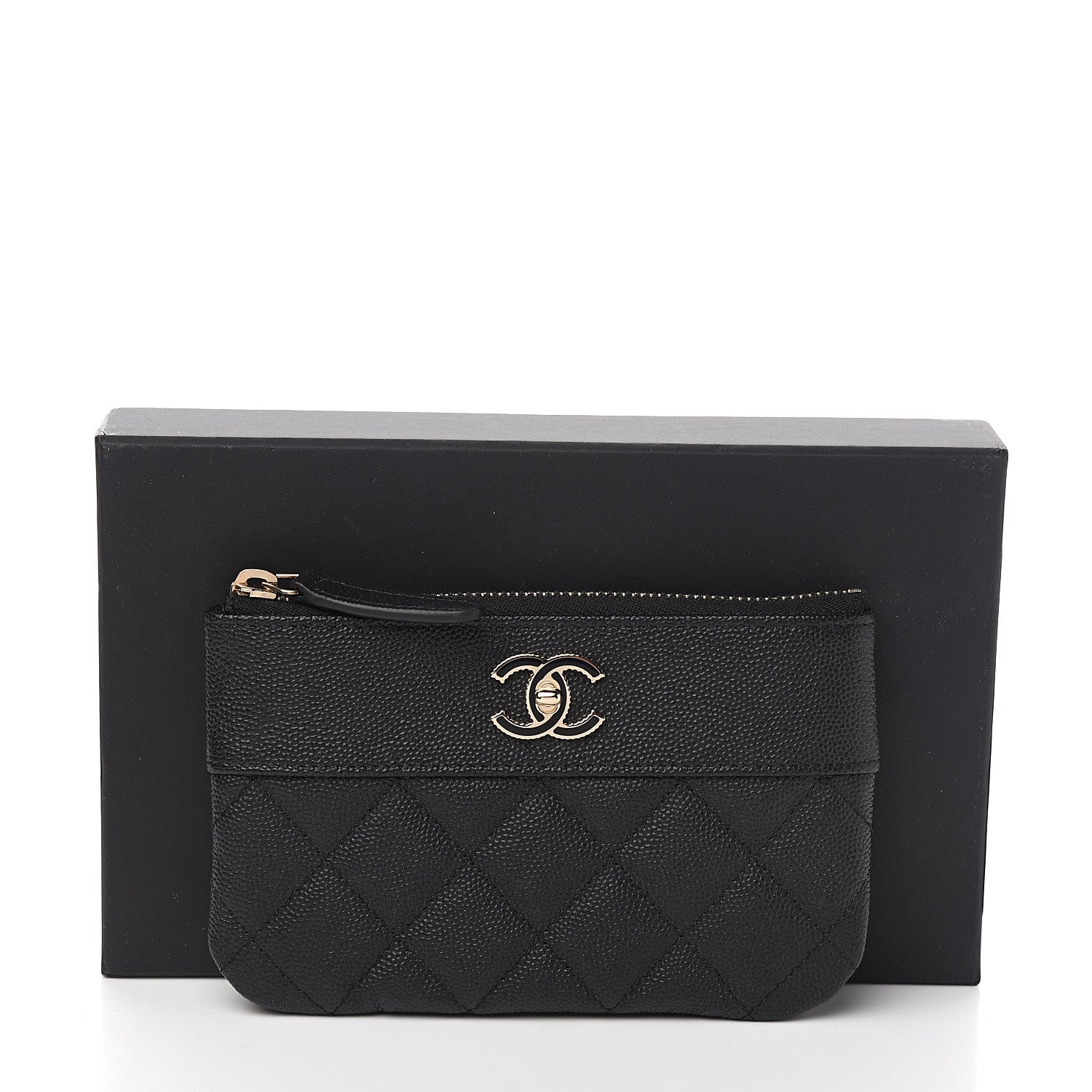 Chanel Caviar Quilted Small Vintage Mademoiselle Cosmetic Case Black 7 of 7