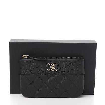 Chanel Caviar Quilted Small Vintage Mademoiselle Cosmetic Case Black 7 of 7