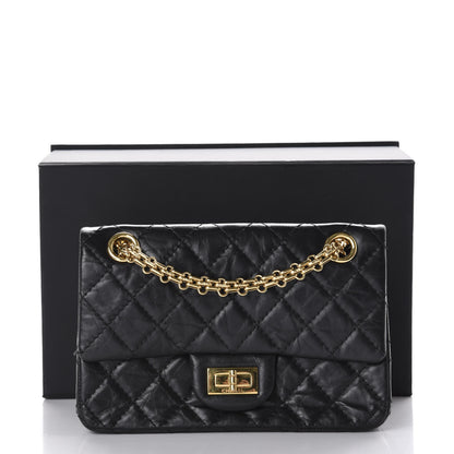 Chanel Aged Calfskin Quilted 2.55 Reissue Mini Flap Black 13 of 13