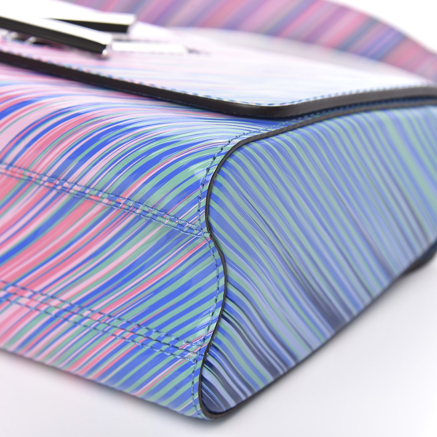 Epi Tropical Twist Shoulder Bag MM Blue Rose