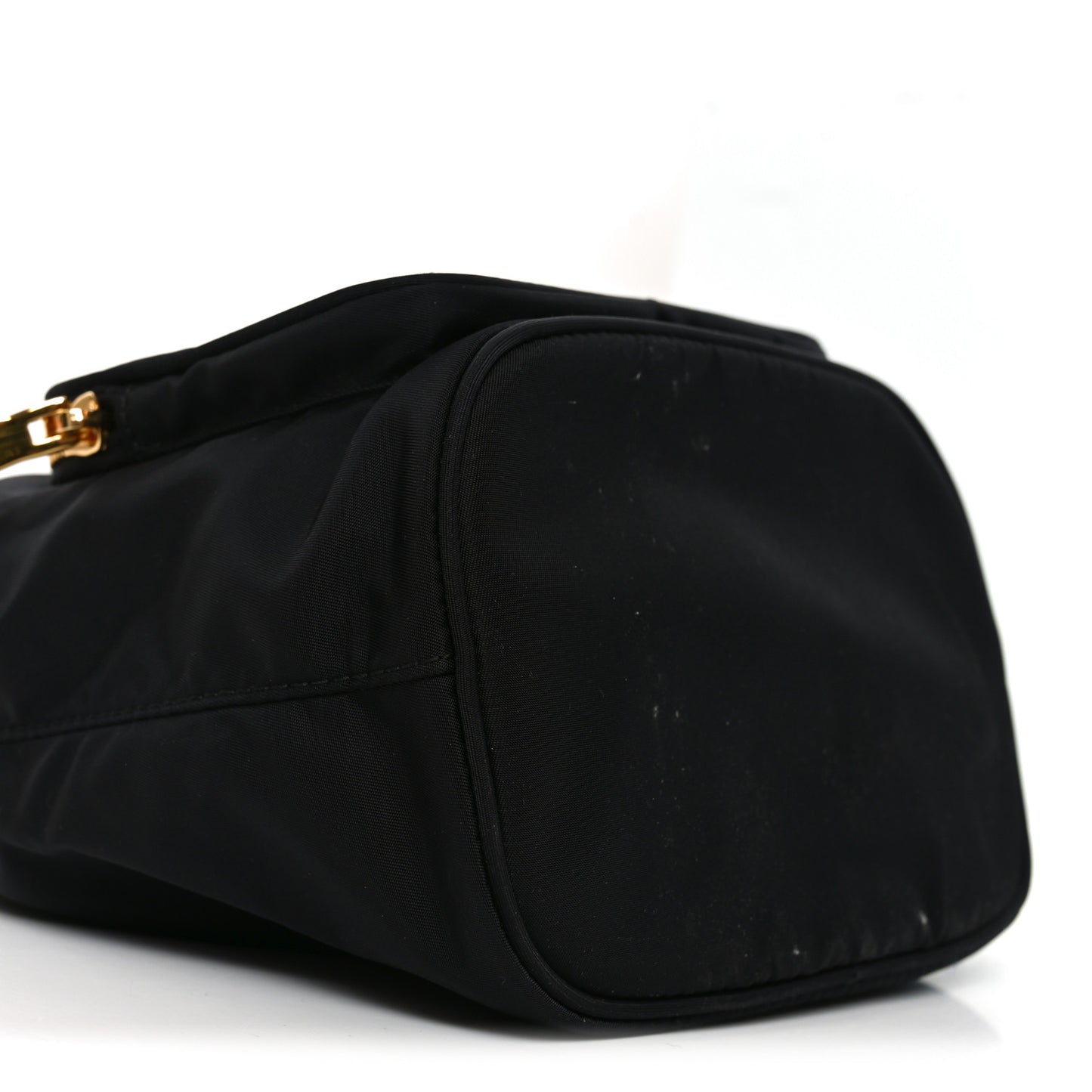 Saffiano Tessuto Nylon Mini Bucket Crossbody Bag Black