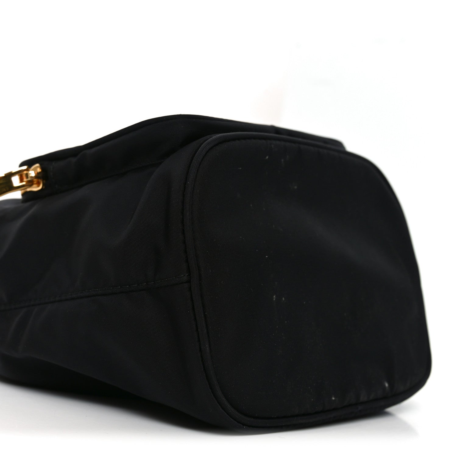 Prada Saffiano Tessuto Nylon Mini Bucket Crossbody Bag Black 8 of 9