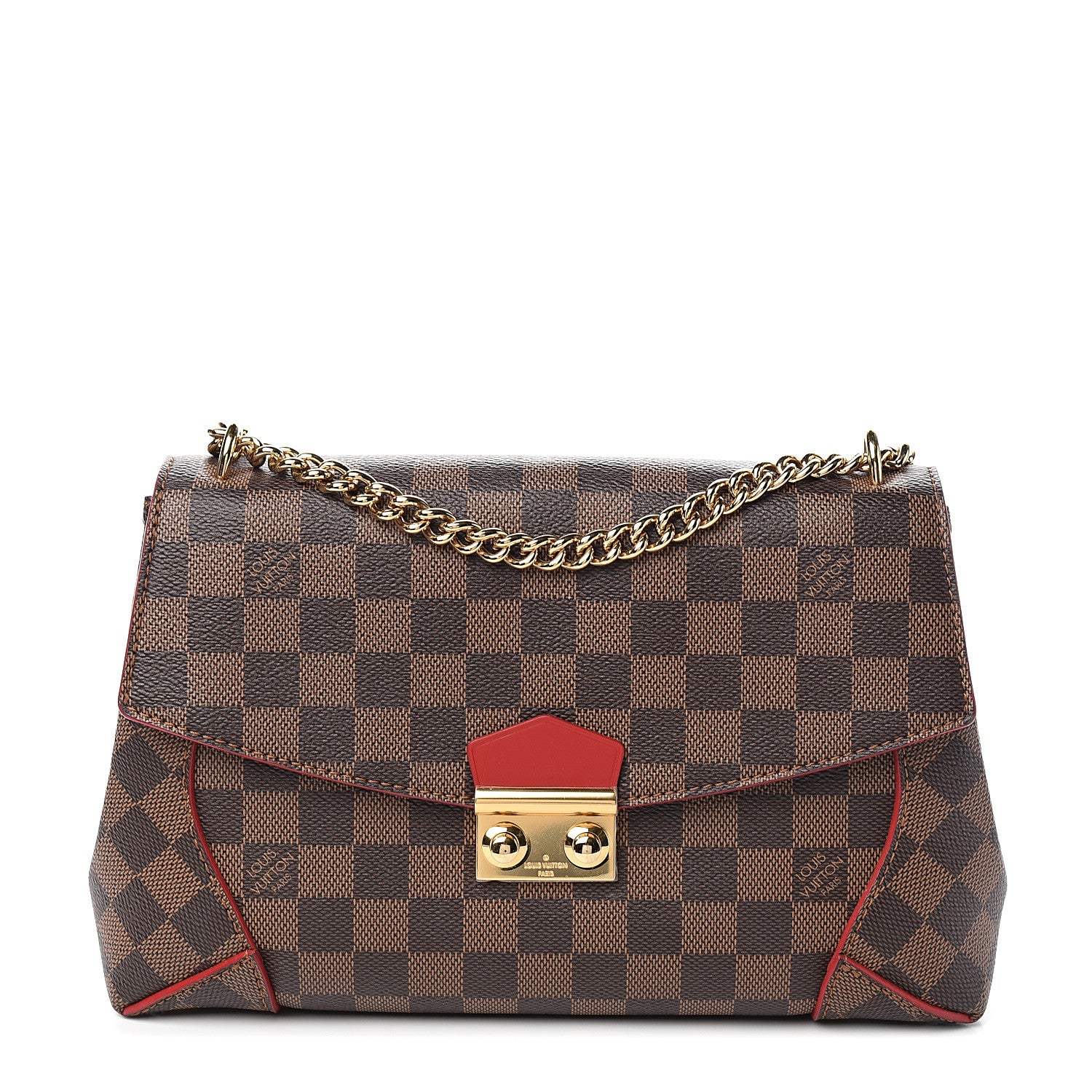 Louis Vuitton Damier Ebene Caissa Clutch Cherry 1 of 8