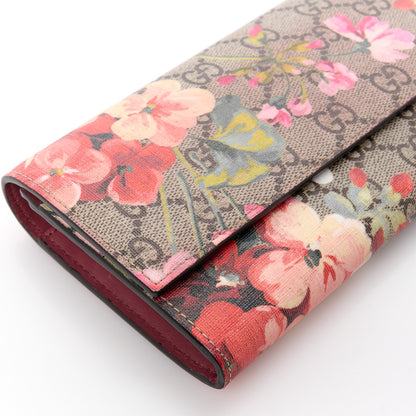 Gucci GG Supreme Monogram Blooms Continental Wallet Beige Multicolor Dry Rose 9 of 11
