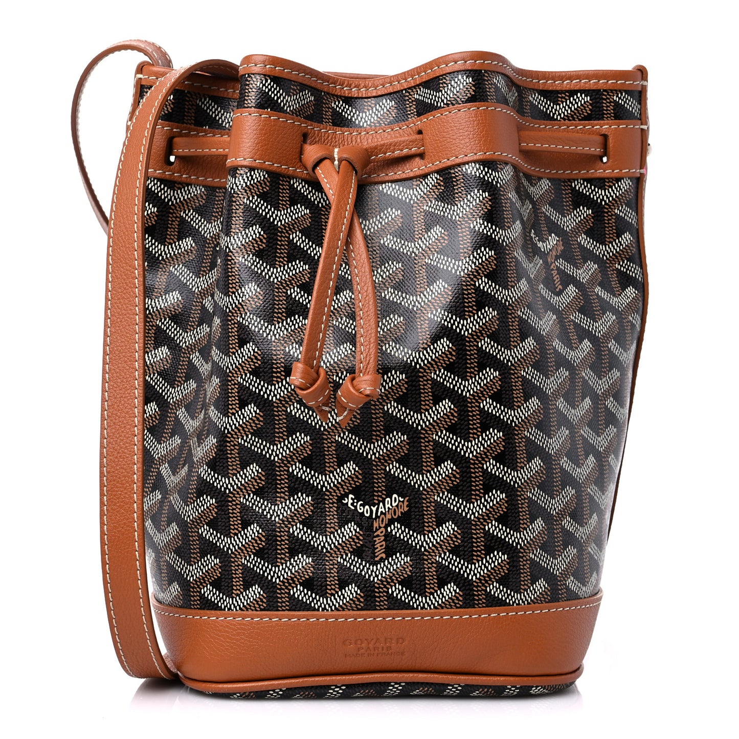 Goyardine Petit Flot Bucket Bag PM Black Gold