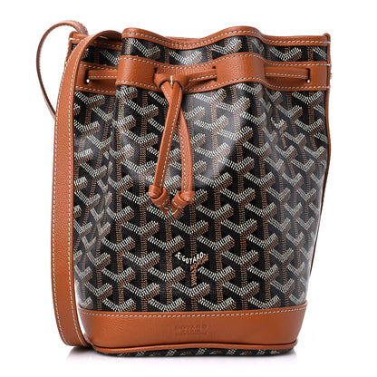 Goyard Goyardine Petit Flot Bucket Bag PM Black Gold 1 of 8