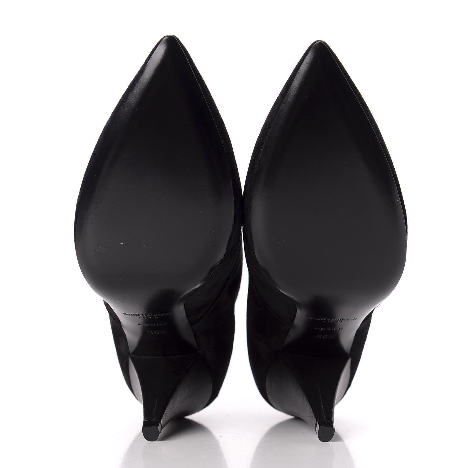 Saint Laurent Suede Kiki Lace-Up Ankle Boot 38.5 Black 5 of 10