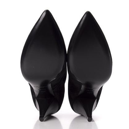Saint Laurent Suede Kiki Lace-Up Ankle Boot 38.5 Black 5 of 10