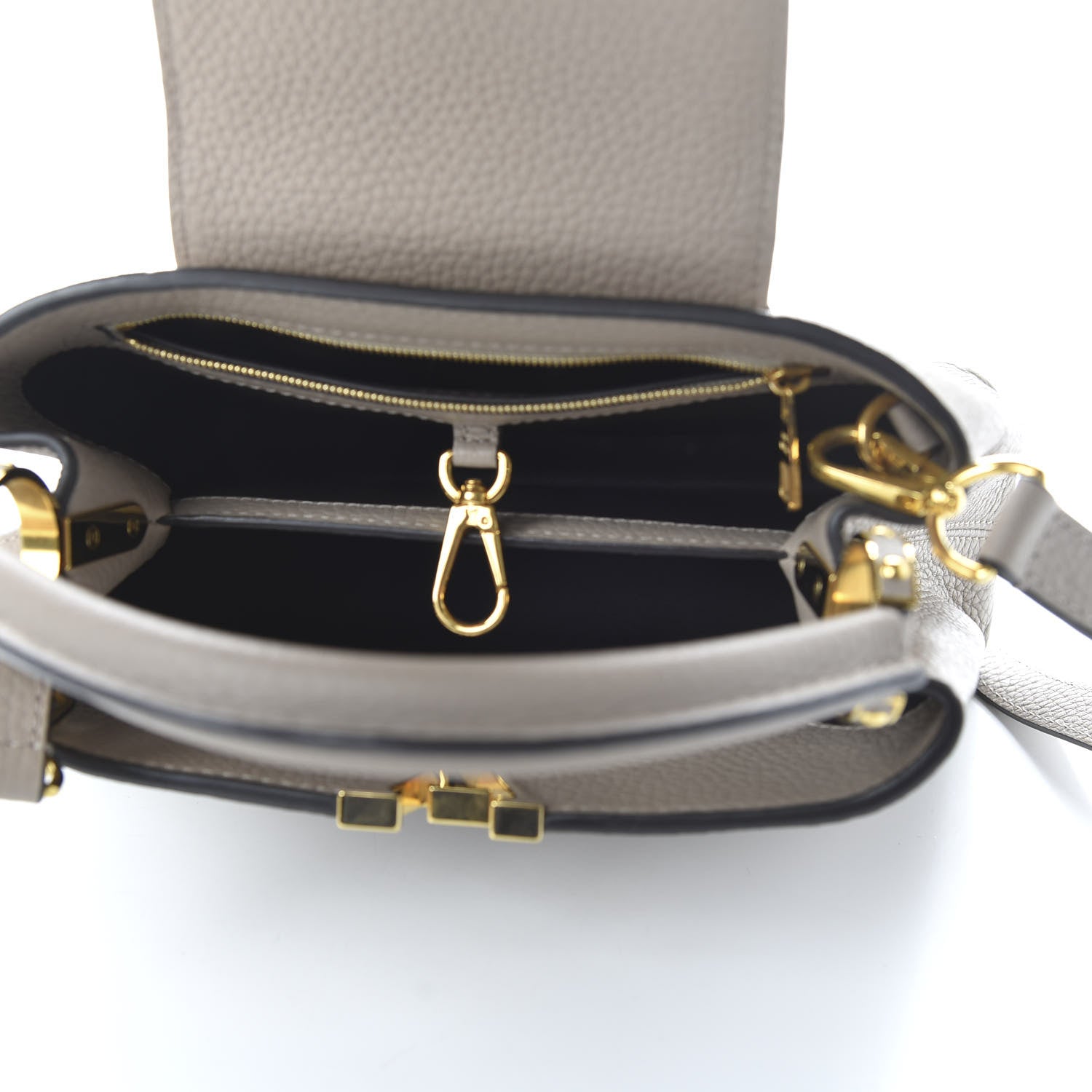 Louis Vuitton Taurillon Capucines BB Galet 5 of 9