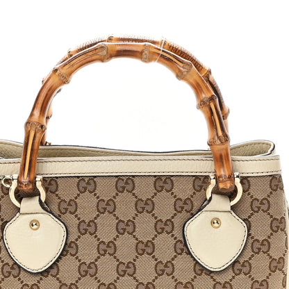 Gucci Monogram Small Diana Bamboo Top Handle Tote Off White 8 of 11