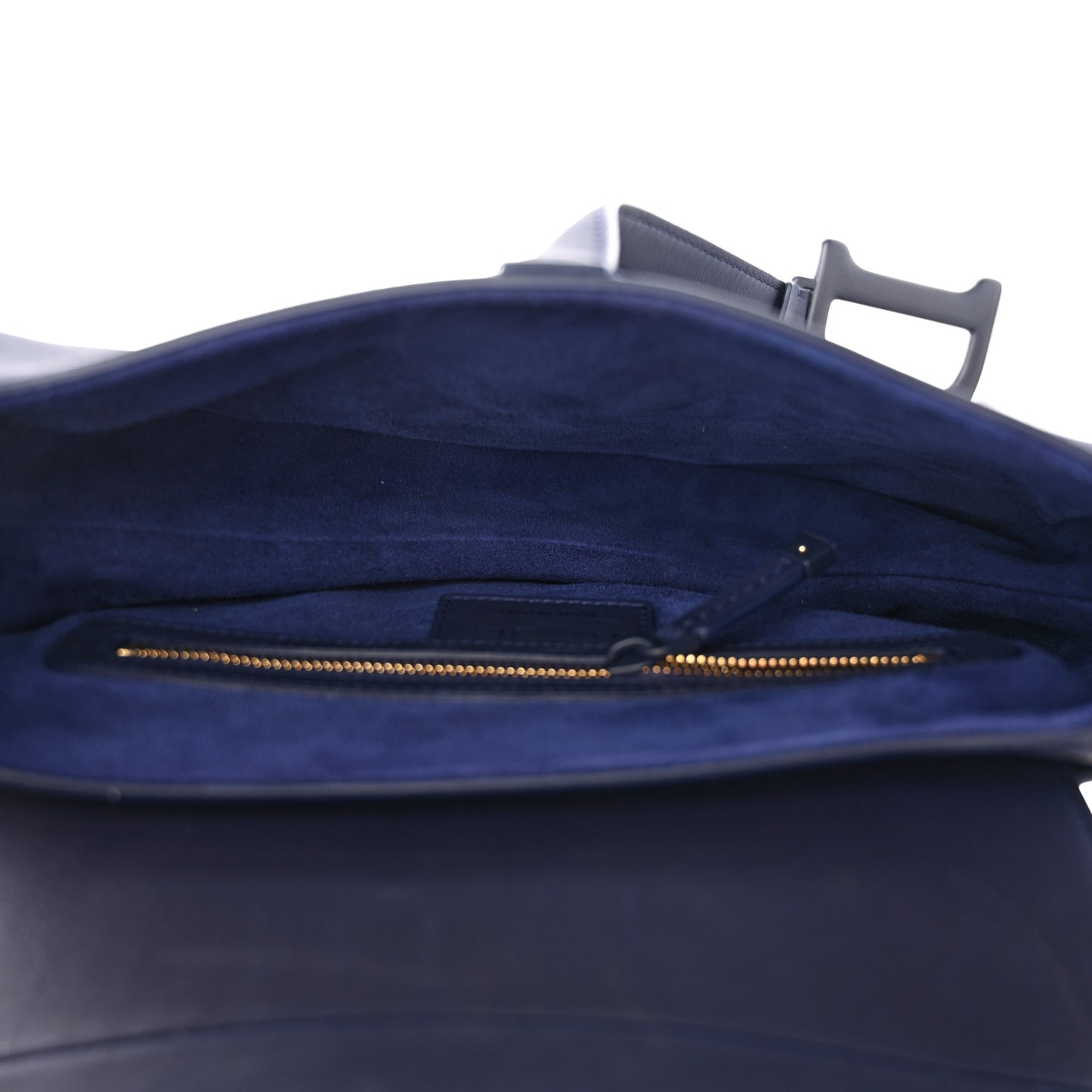Ultra Matte Calfskin Saddle Bag Blue