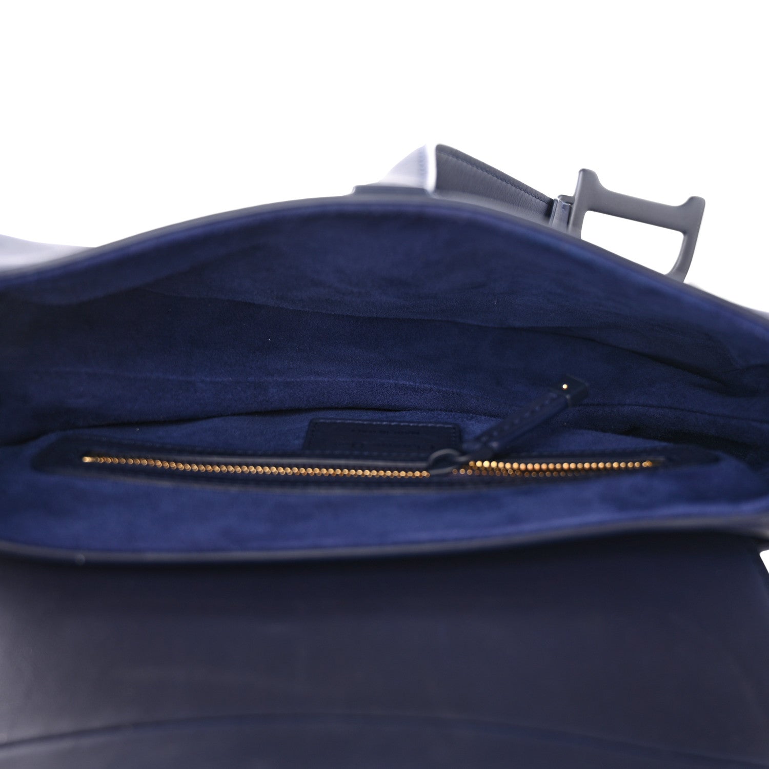 Christian Dior Ultra Matte Calfskin Saddle Bag Blue 5 of 10