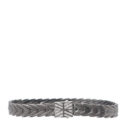 John Hardy Blackened Sterling Silver Diamond 8mm Modern Chain Bracelet 1 of 5