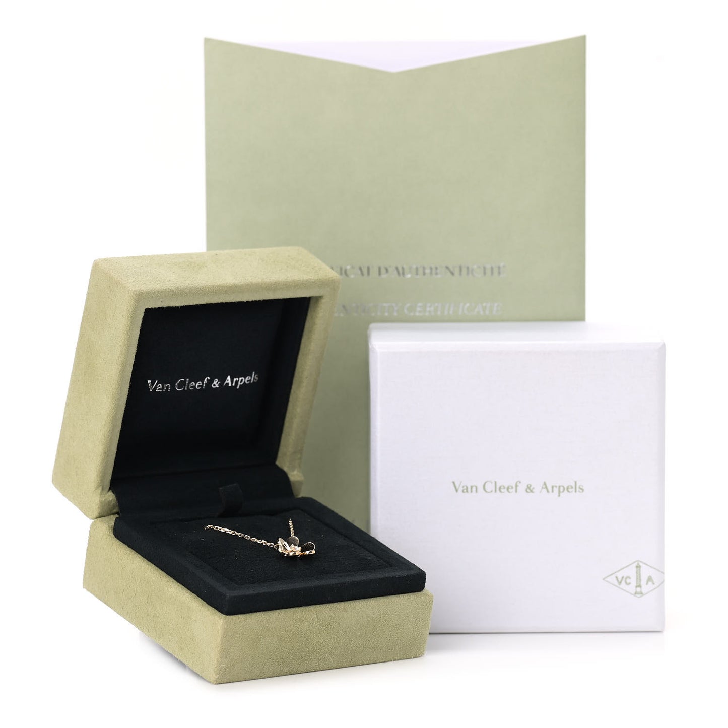 18K Yellow Gold Diamond Mini Frivole Pendant Necklace