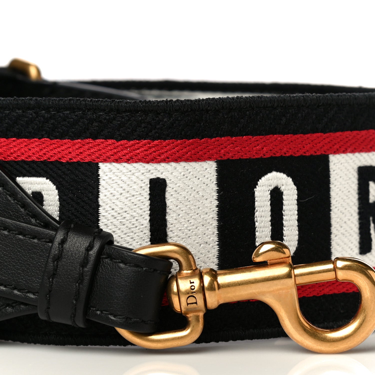 Christian Dior Canvas Embroidered Dioramour Shoulder Strap Black Red White 3 of 7