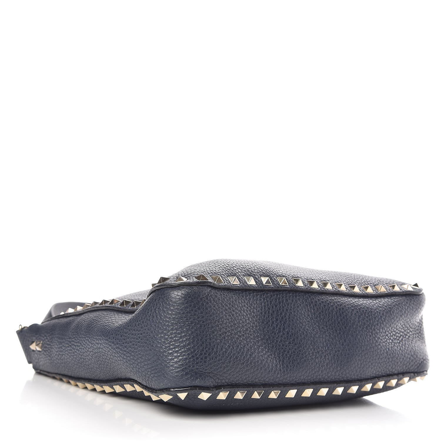Valentino Garavani Pebbled Calfskin Small Rockstud Flip-Lock Messenger Bag Marine 4 of 10