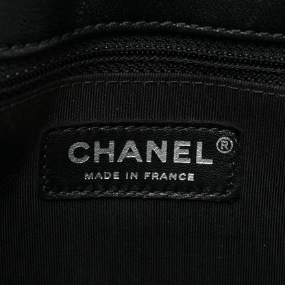 Chanel Sheepskin Quilted Mademoiselle Vintage Shopping Tote Black 8 of 11