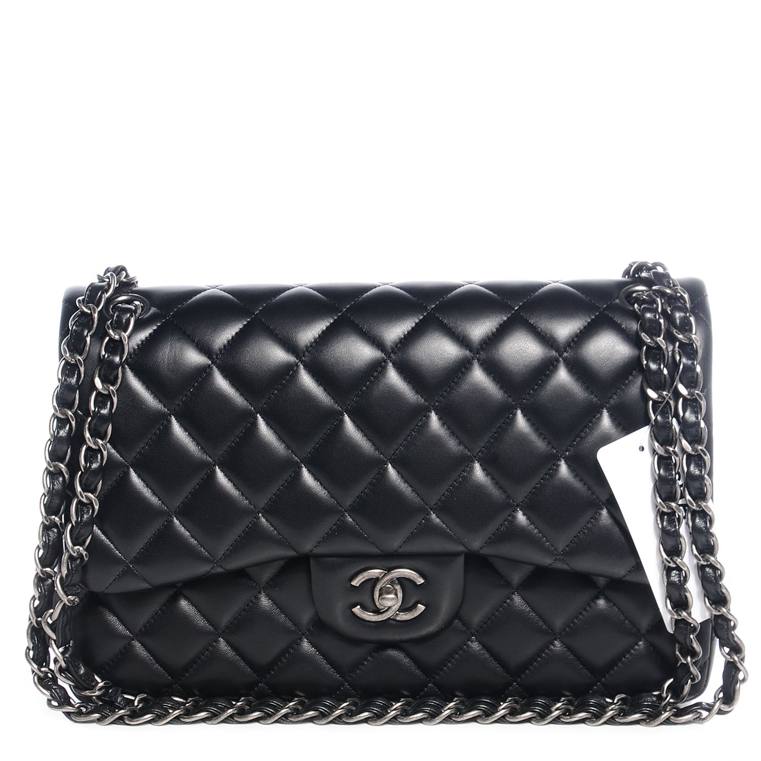 Chanel Lambskin Jumbo Double Flap Black 1 of 9