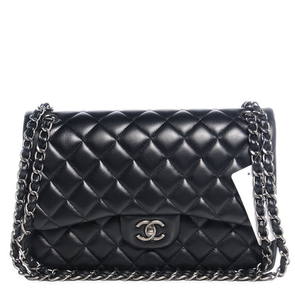 Chanel Lambskin Jumbo Double Flap Black 1 of 9
