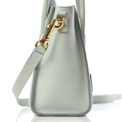 Celine Drummed Calfskin Nano Luggage Almond 15 of 18