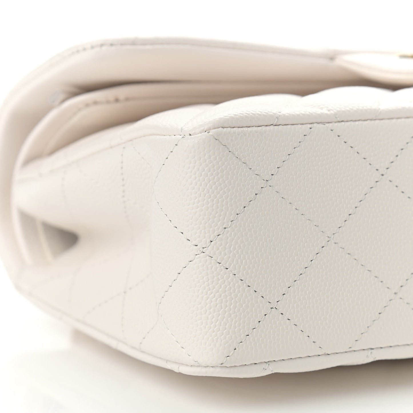 Caviar Quilted Small Double Flap White